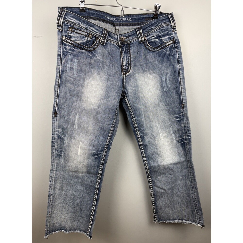 Cowgirl Tuff Co Jeans Lefer Buck Capri 32 (36x25)